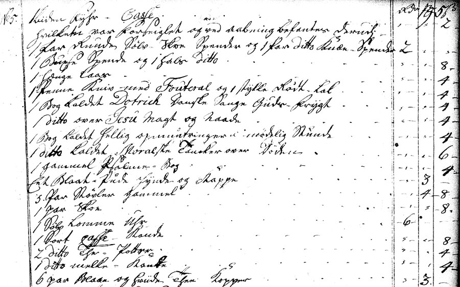 Eiler Struch - Skifte 1776, fol.95